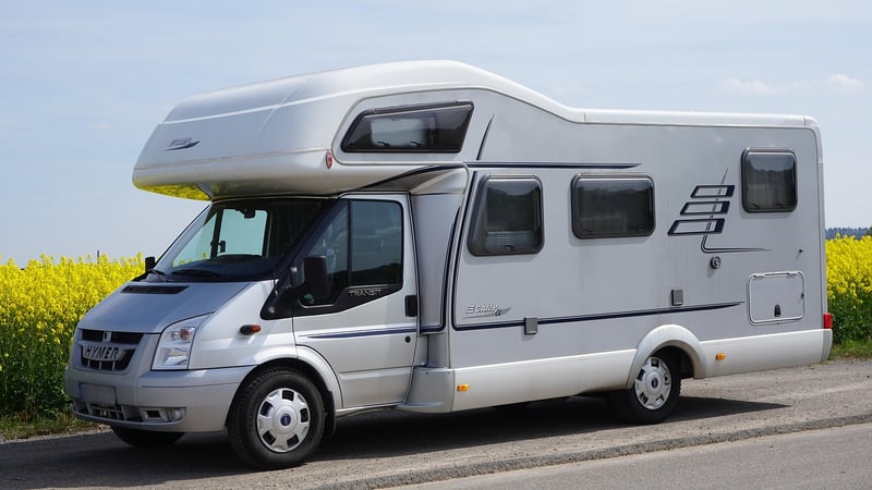 Camper van on the road